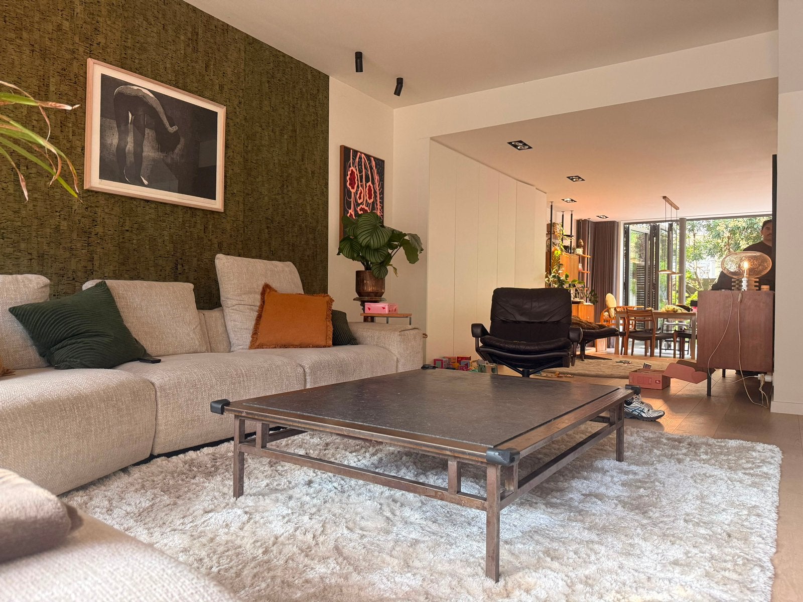 Natuurstenen salontafel, Ophalen, 100 tot 150 cm, 50 tot 100 cm, Zo goed als nieuw