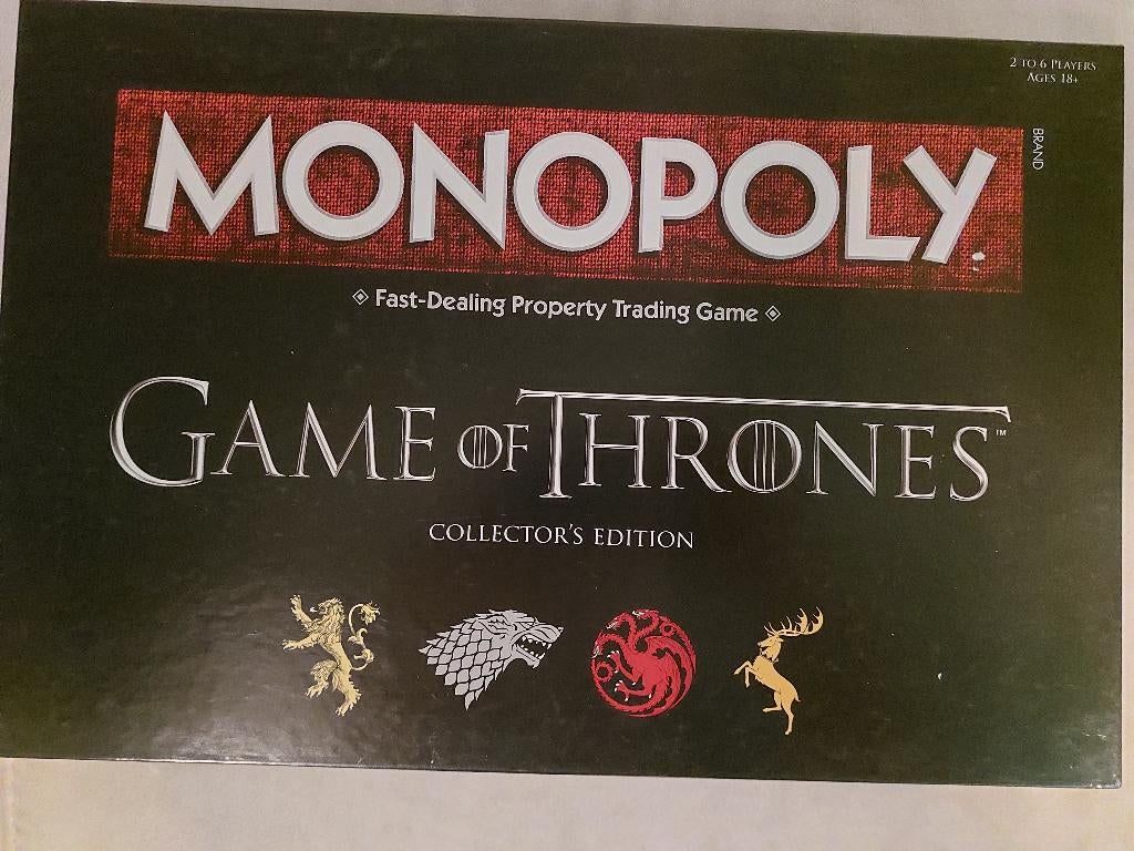 MONOPOLY GAME OF THRONES COLLECTERS + SERIE, Ophalen of Verzenden, Zo goed als nieuw, Film, Overige typen