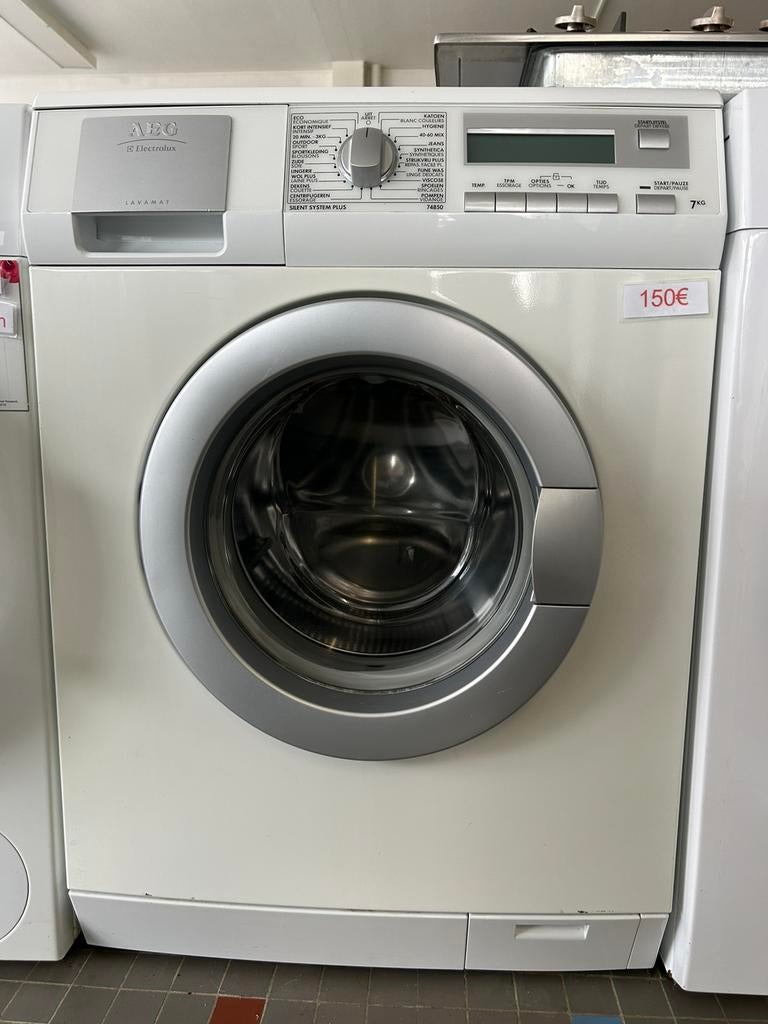 Aeg wasmachine met 1 jaar garantie, Ophalen, Refurbished, Voorlader, 85 tot 90 cm