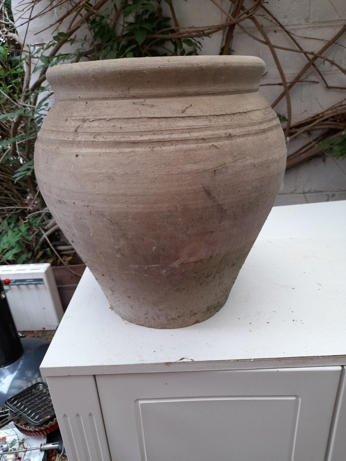 Aardewerk, bloempot , perfecte staat, Ophalen, Rond, Zo goed als nieuw, Minder dan 40 cm