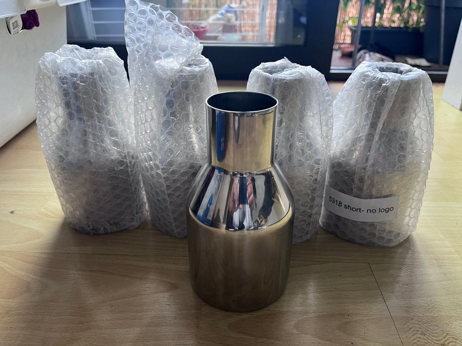 Lot de 5 embouts d’échappement inox universels — NEUFS, Enlèvement ou Envoi, Neuf