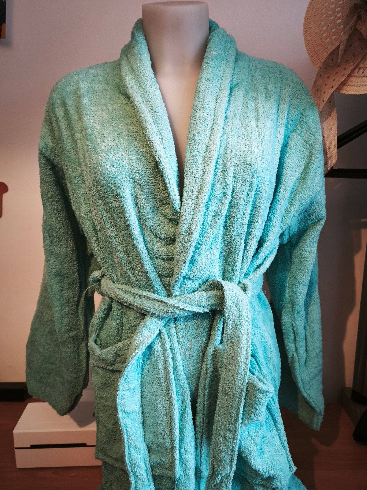Peignoir pour adulte en éponge/velours de coton, Sans marque, Ophalen of Verzenden, Nieuw, Maat 46/48 (XL) of groter