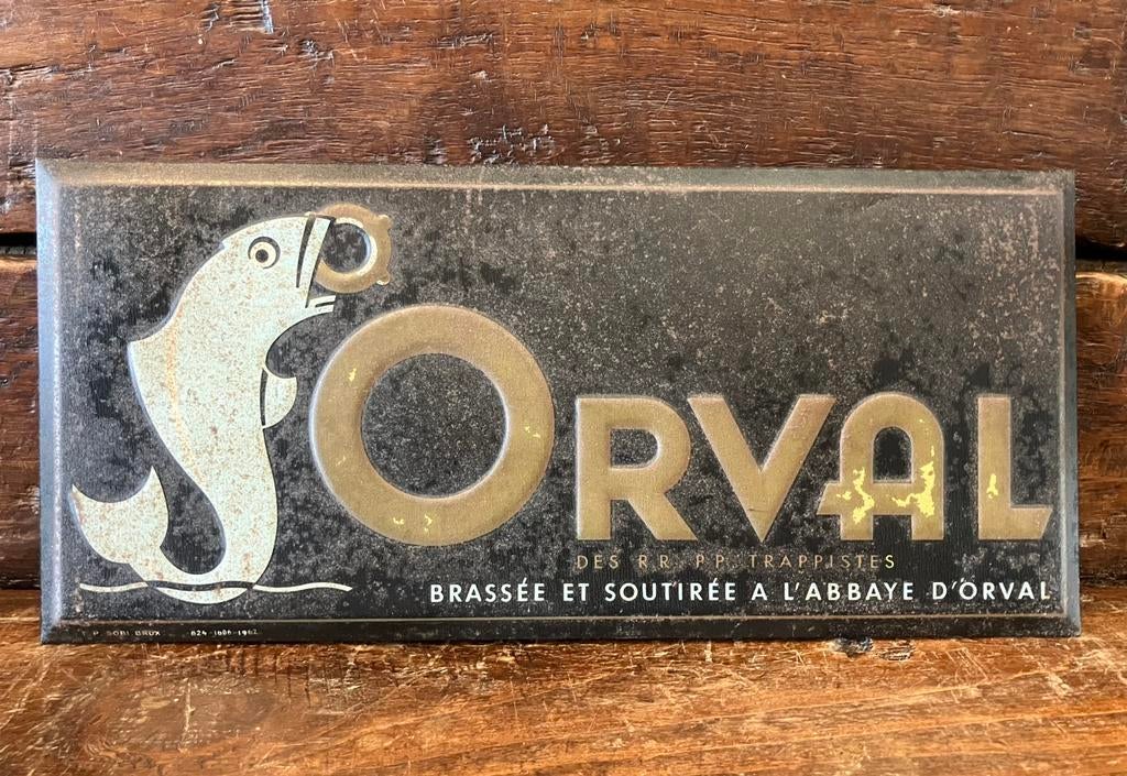 Tôle publicitaire Orval 1962, Enlèvement ou Envoi, Comme neuf