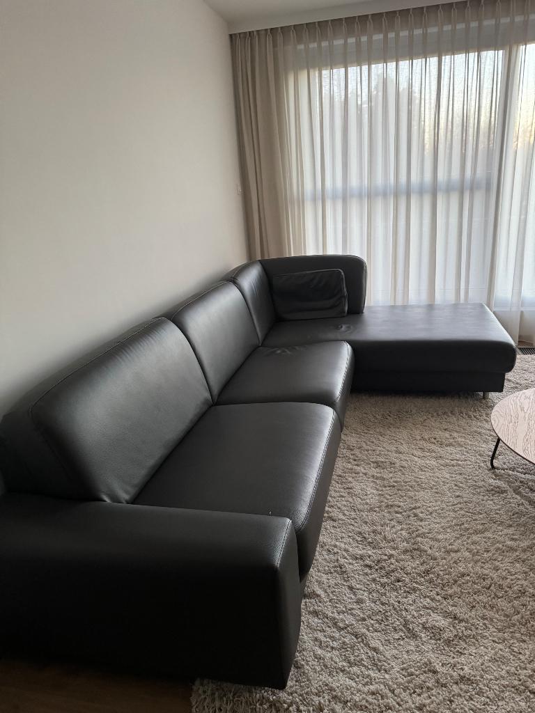 Hoekzetel 3,5 zit, Ophalen, Gebruikt, Leer