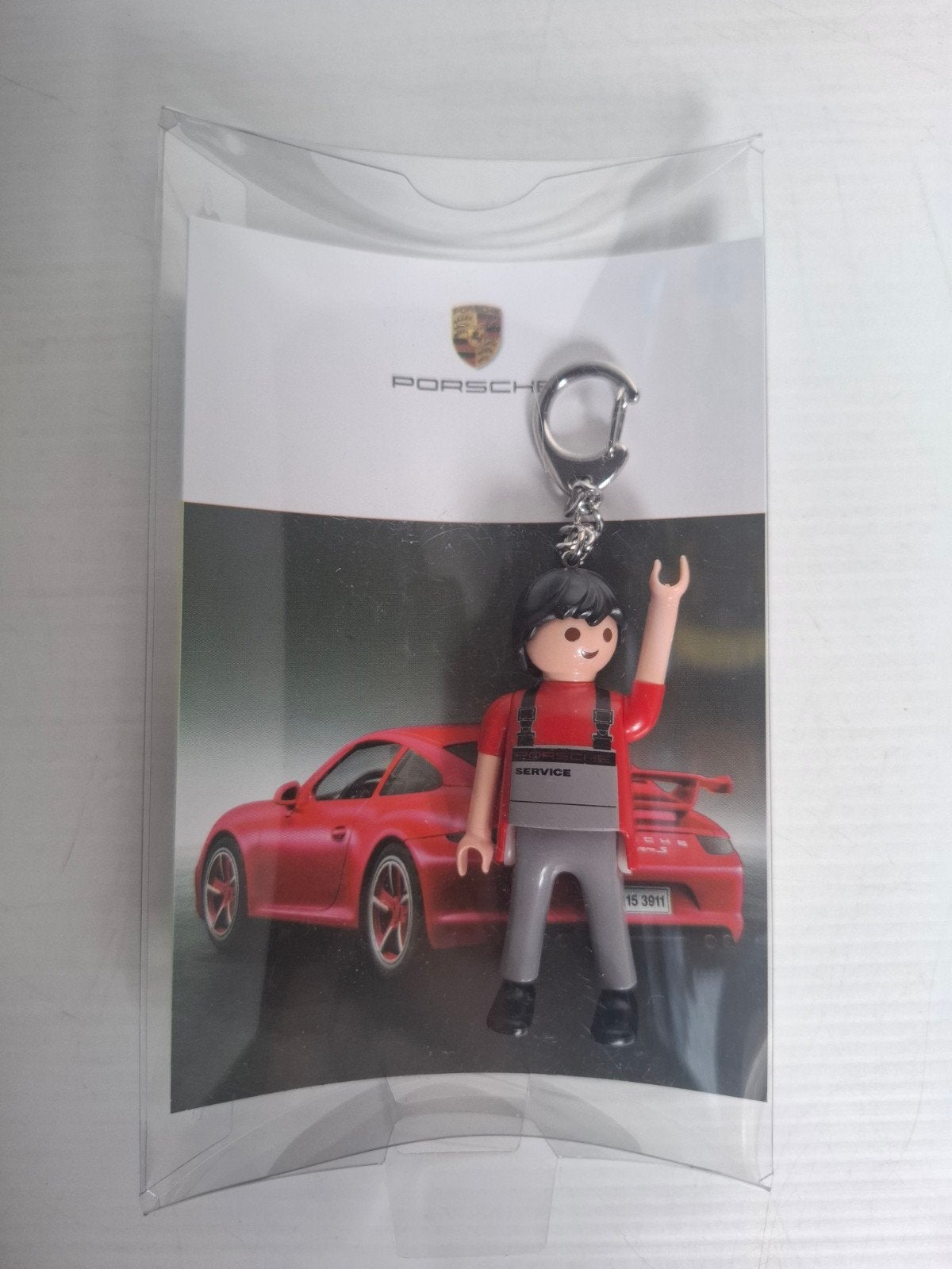 Playmobil Porsche monteur promo sleutelhanger set nieuw 2016, Complete set, Nieuw, Ophalen of Verzenden, Figuren