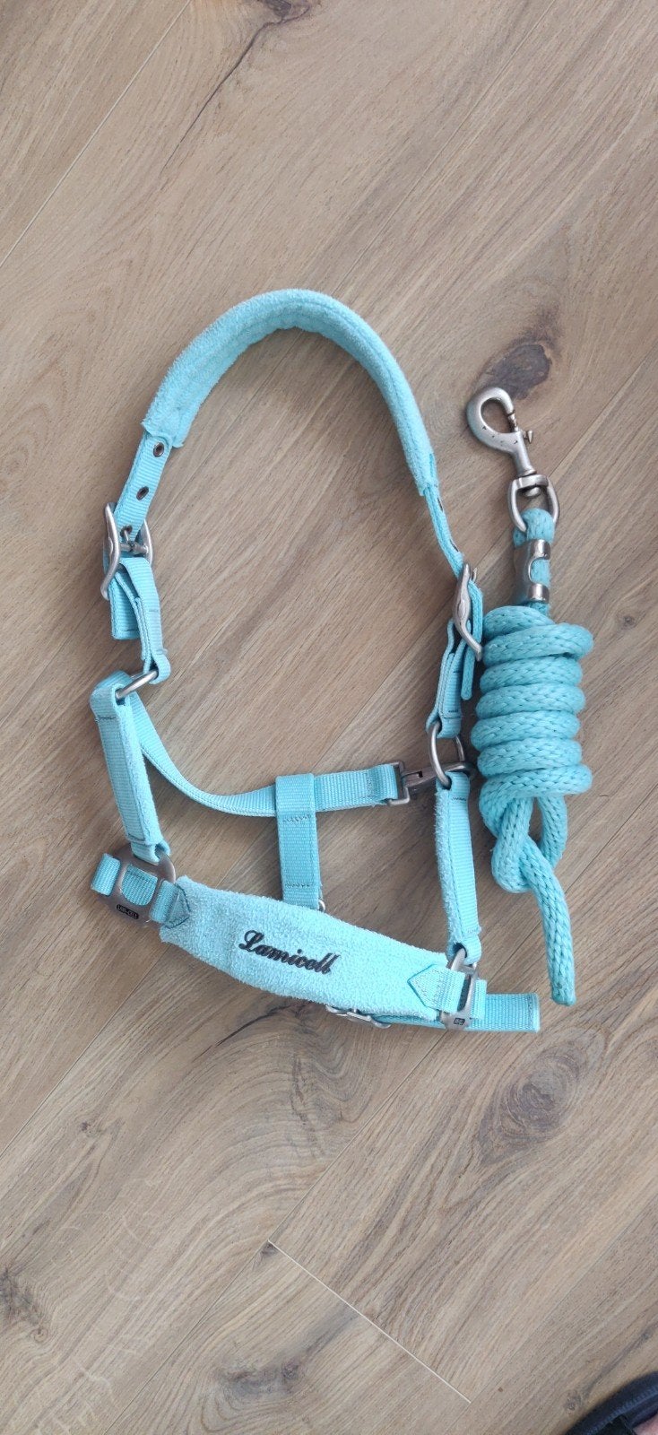 Lichtblauw setje Lami-Cell halster PONY met leidtouw, Dieren en Toebehoren, Ophalen of Verzenden, Halster, Pony