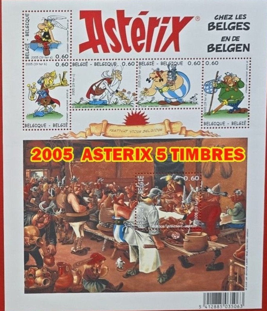 ASTERIX 5 POSTZEGELS 2005 NIET GEANNULEERD, Verzenden, Postfris
