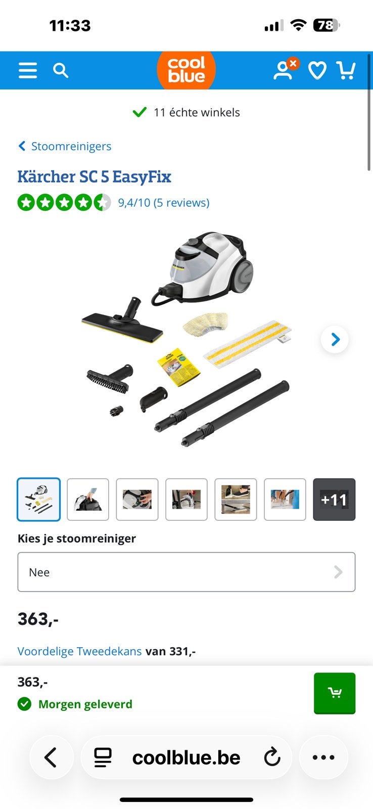 karcher sc5 stoomreiniger 1x gebruikt., Ophalen, Zo goed als nieuw
