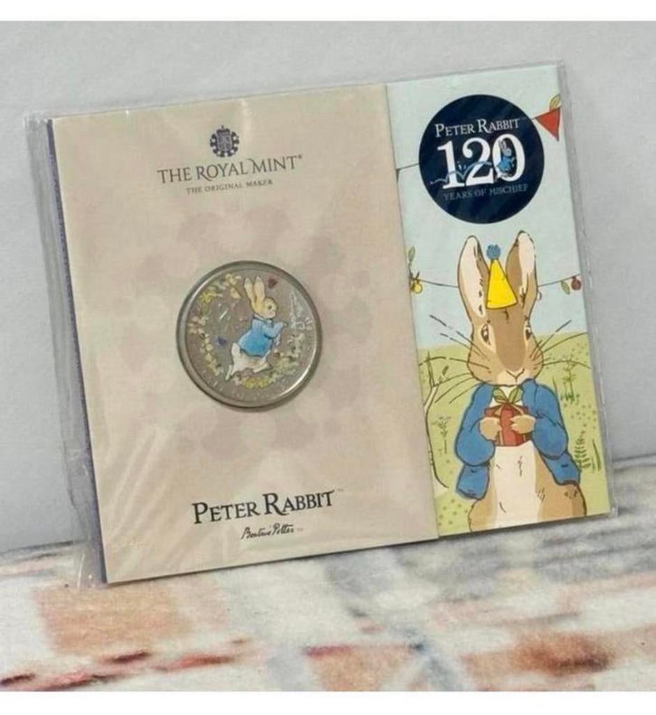 Peter Rabbit, pièce brillante de 5£, Monnaie royale, 2022, Enlèvement ou Envoi, Monnaie en vrac