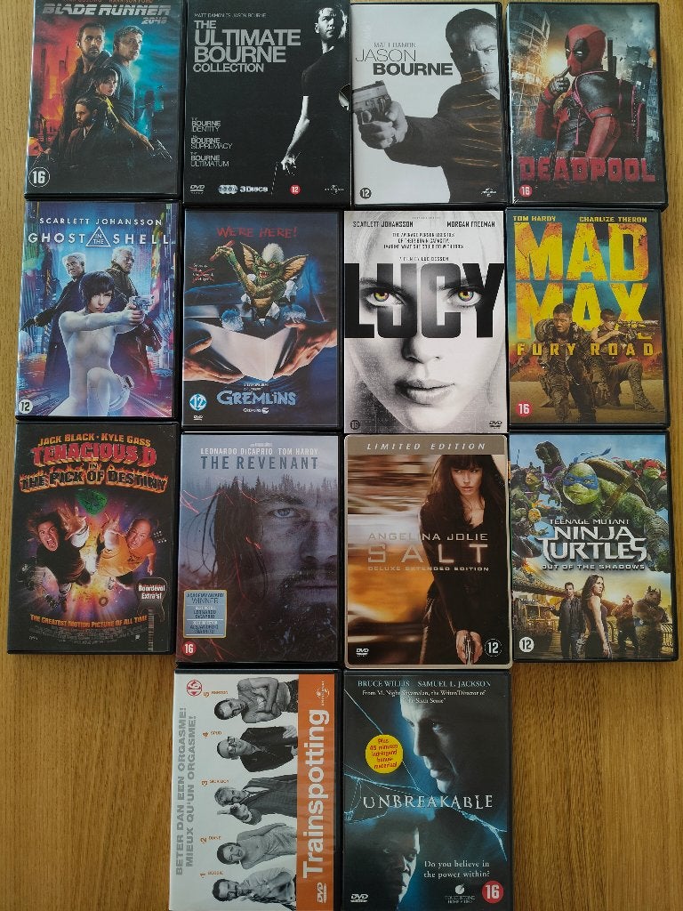 Lot van 16 films op DVD, CD & DVD, Action, Enlèvement ou Envoi, Anglais, Tous les âges