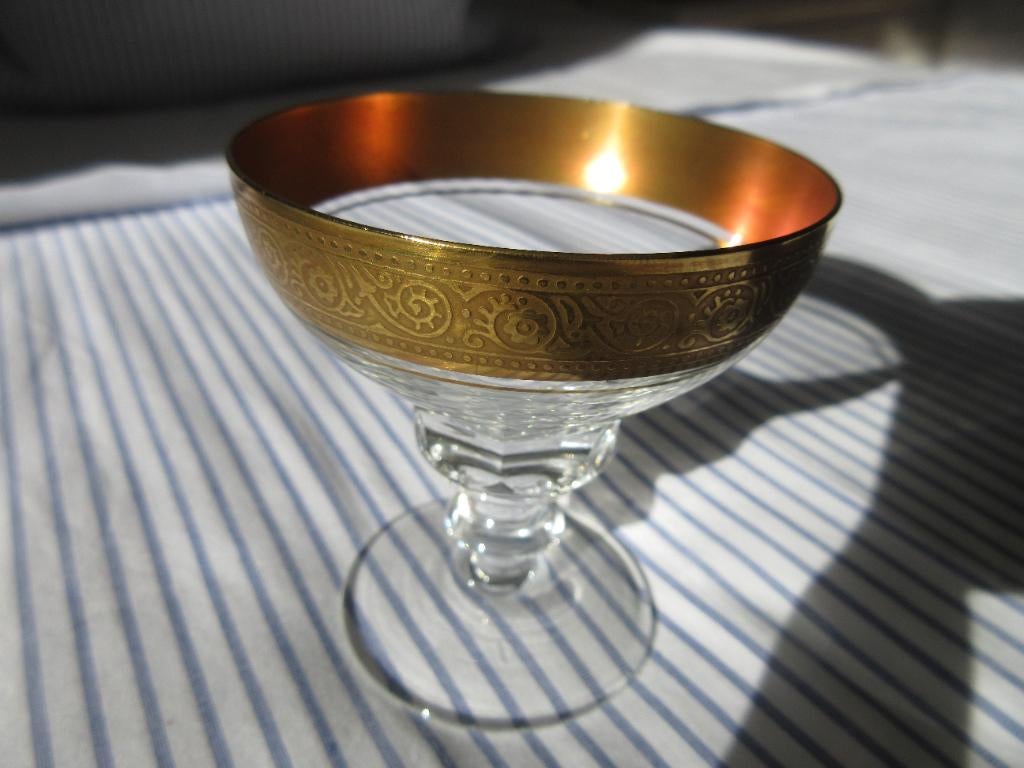 12 LIKEURGLAZEN, THERESIENTAL/Concorde, 14 K goud, Ophalen of Verzenden, Gebruikt