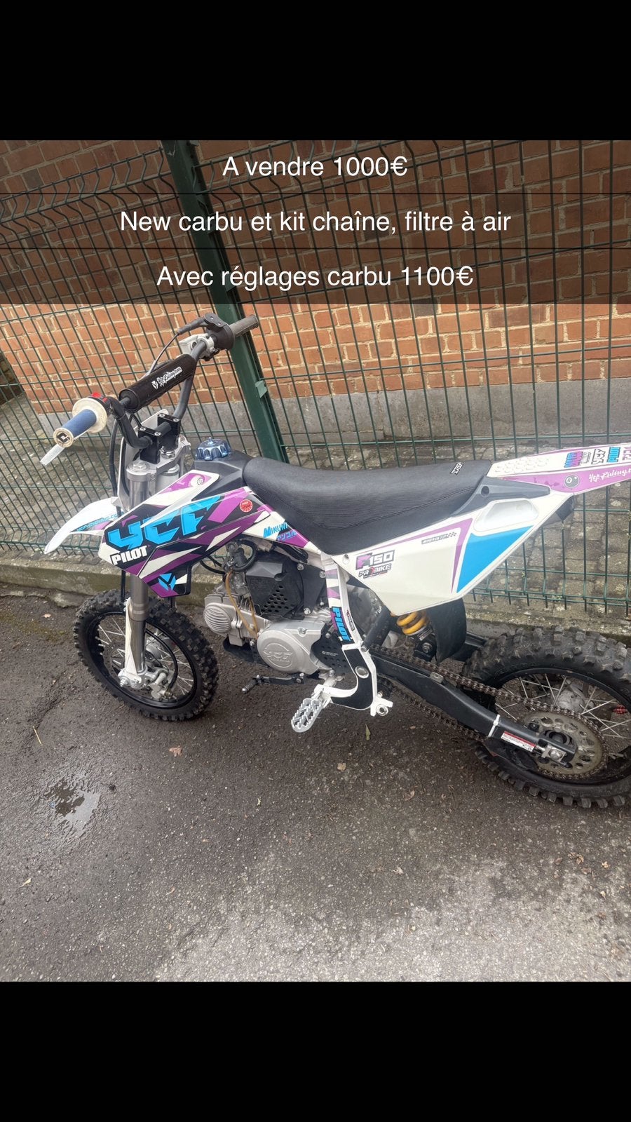 Moto cross ycf 150cc, Enlèvement ou Envoi, Comme neuf