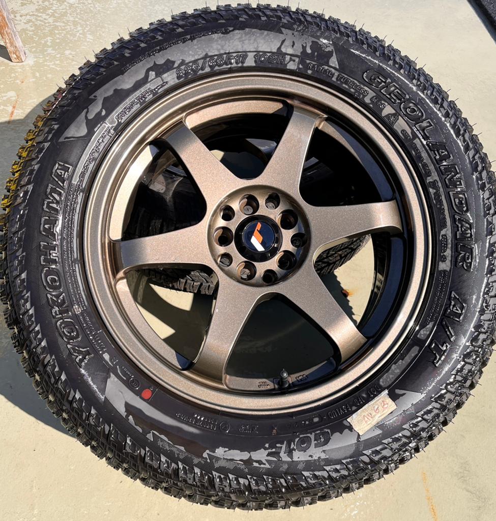velgen Japan Racing JR3 brons + Yokohama Geolandar A/T NIEUW, Auto-onderdelen, Banden en Velgen, Ophalen, Banden en Velgen, Nieuw