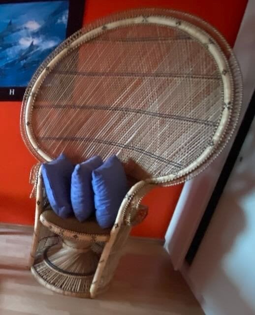 Pauwenstoel Emmanuelle vintage, Ophalen
