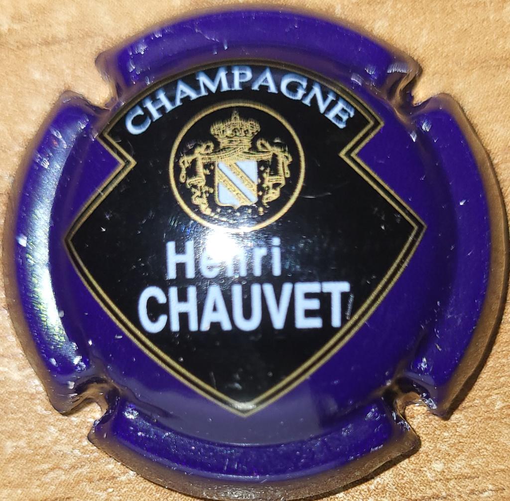 Capsule Champagne Henri CHAUVET violet foncé & noir nr.11a, Ophalen of Verzenden, Nieuw, Frankrijk, Champagne
