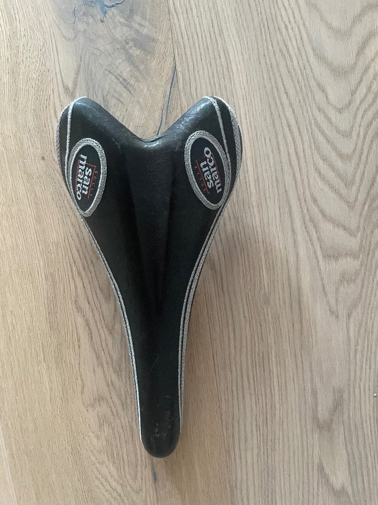 Vintage Selle San Marco Era racefiets zadel - Zwart/Grijs"., Enlèvement, Utilisé, Racefiets, Selle
