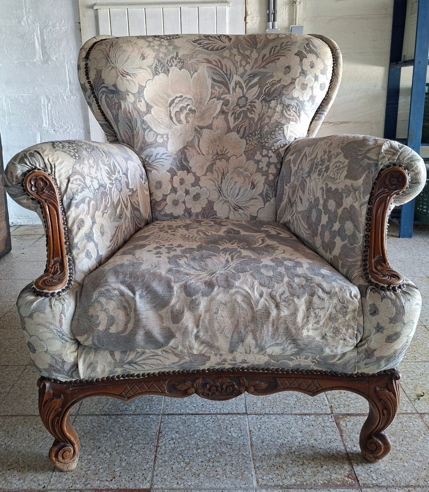 Stevige "bompa" zetel., Ophalen