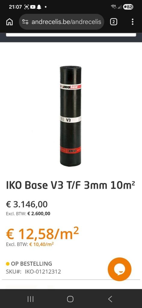 Roofing dampscherm en 1stelaag, Enlèvement