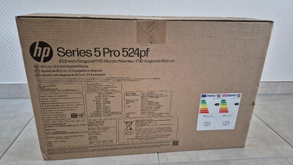 HP monitor 24" - 5S Pro 524pf FHD - NIEUW !, Computers en Software, Monitoren, Ophalen, Nieuw, Full HD, HP