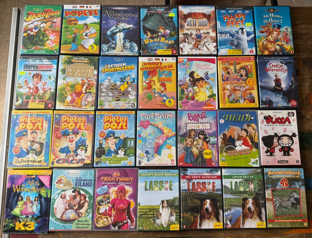 Dvd’s kinderfilms, Cd's en Dvd's, VHS | Kinderen en Jeugd, Ophalen of Verzenden, Zo goed als nieuw
