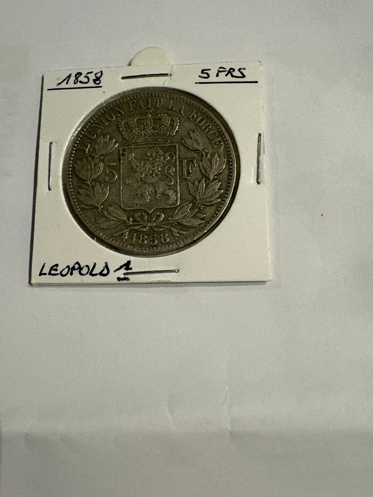Pièce de 5 francs Léopold 1er( tête nue), Timbres & Monnaies, Enlèvement ou Envoi