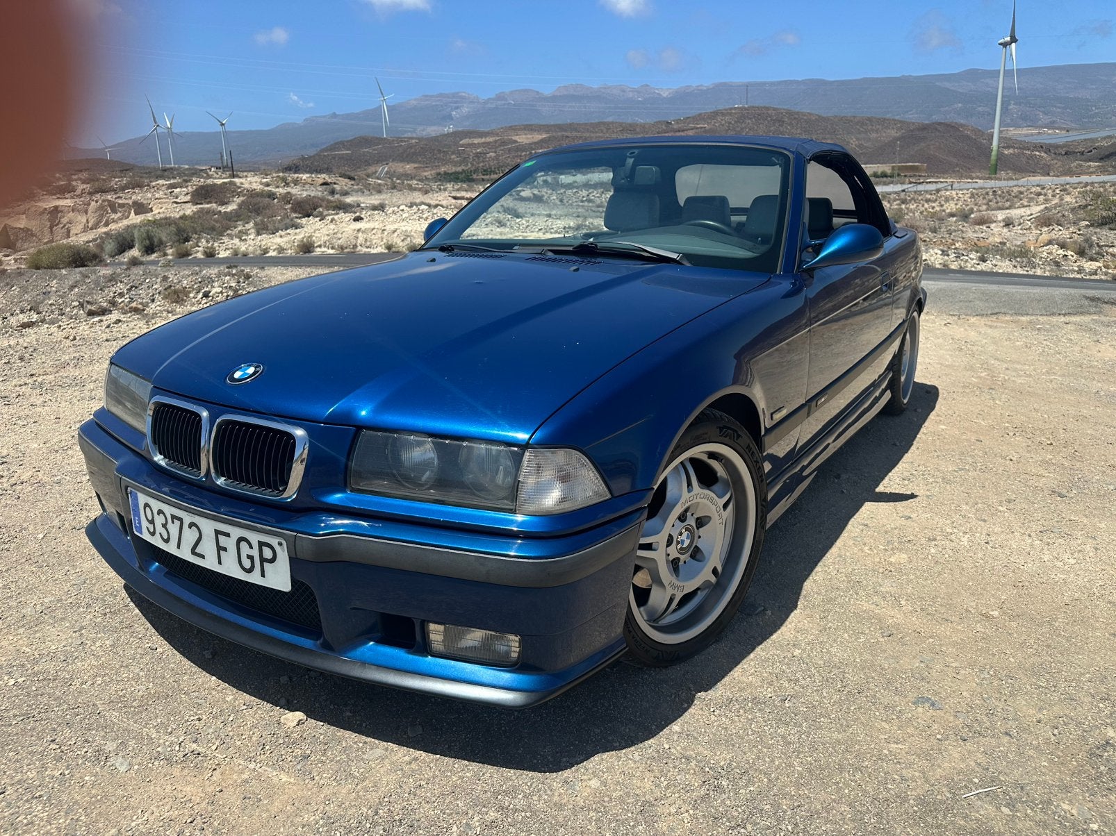 318 i cabrio M versie., Auto's, Beige, Cabriolet, Blauw, Leder