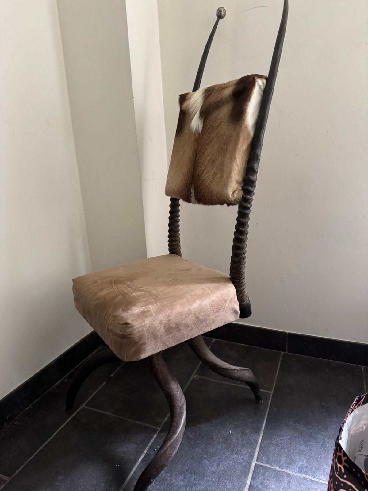 Stoelen hand gemaakt, Huis en Inrichting, Ophalen, Overige materialen, Gebruikt, Bruin