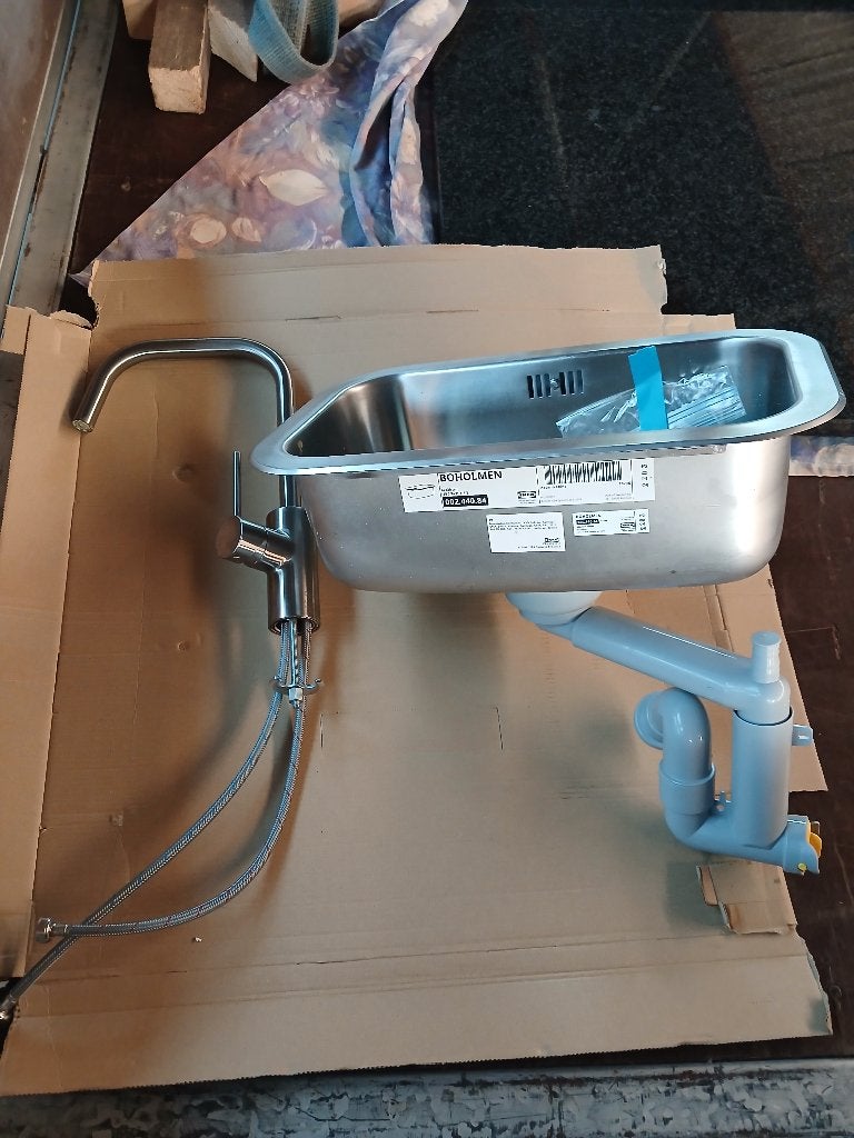 Ikea inbouwspoelbak Boholmen 47x30cm + mengkraan Almaren, Huis en Inrichting, Keuken | Keukenelementen, Ophalen, Minder dan 50 cm