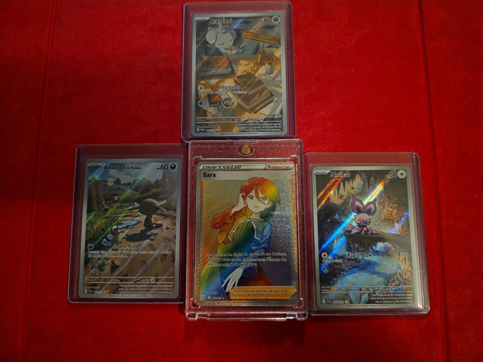 ​Lot 4 Cartes Pokémon Alternatives / Full Art (Sara Arc-en-C, Enlèvement ou Envoi, Neuf, Plusieurs cartes, Foil