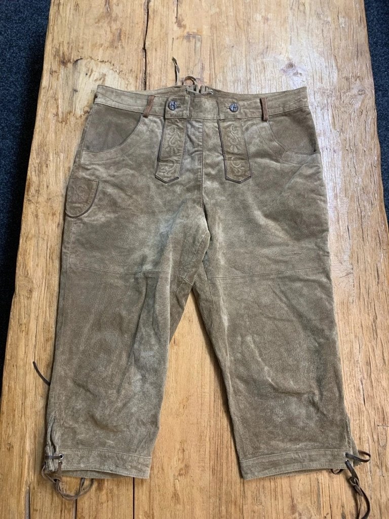 Heren originele Lederhosen/kniebroek, Enlèvement ou Envoi, Comme neuf, Brun, Autres tailles