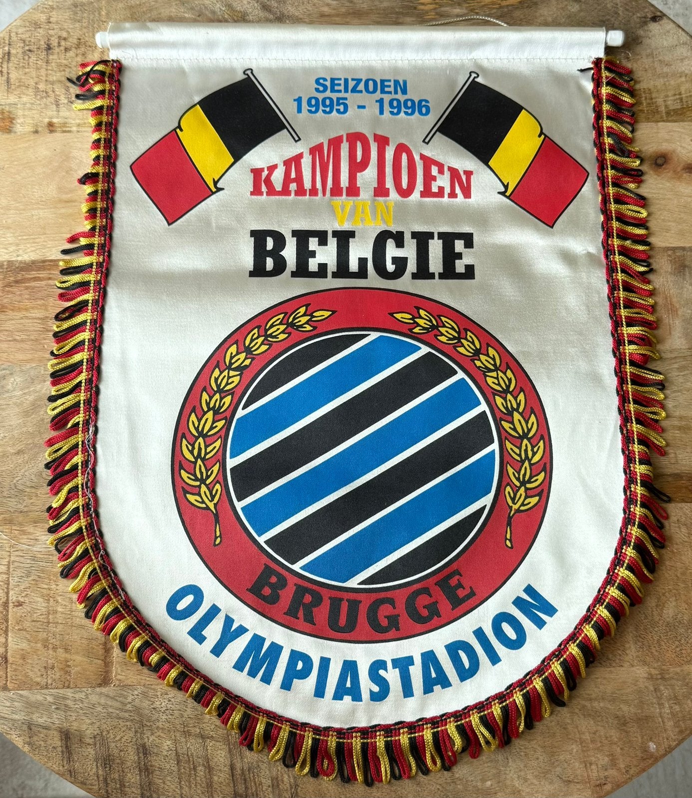 Champion du Wimpel du Club de Bruges 1995-1996, Divers, Drapeaux & Banderoles, Enlèvement ou Envoi, Comme neuf