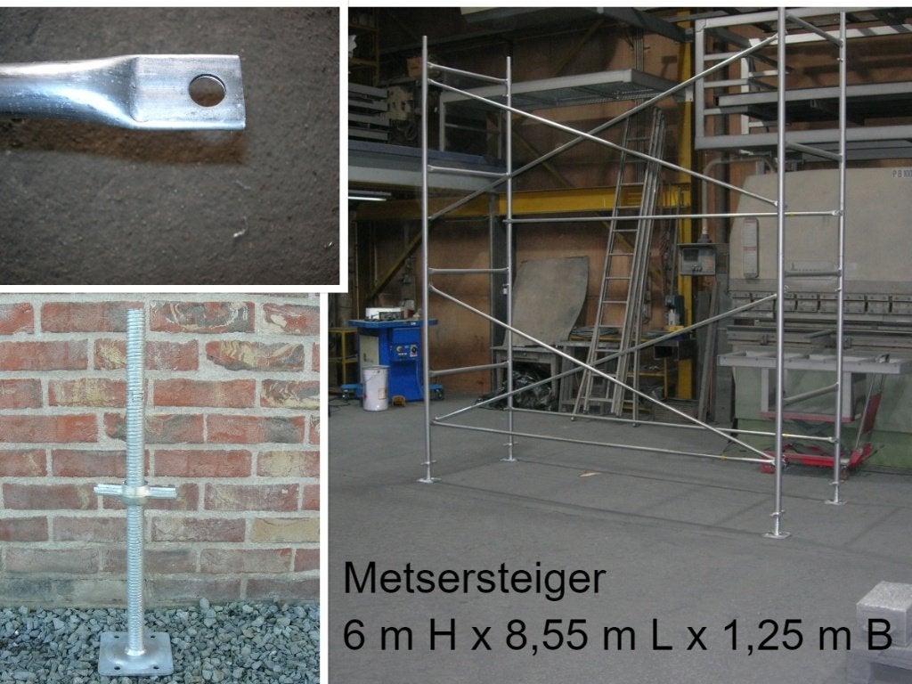 NIEUWE metsersteiger 4,5 m H x 8,55 m L x 1,25m B - stelling, Ophalen, Nieuw