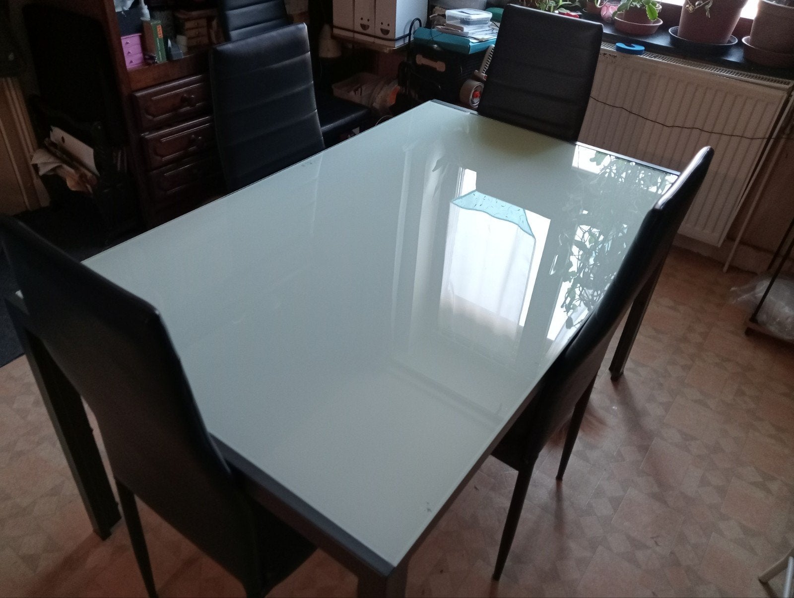 Table living en verre, Maison & Meubles, Tables | Tables à manger, Cinq personnes ou plus, Comme neuf, Verre, Enlèvement