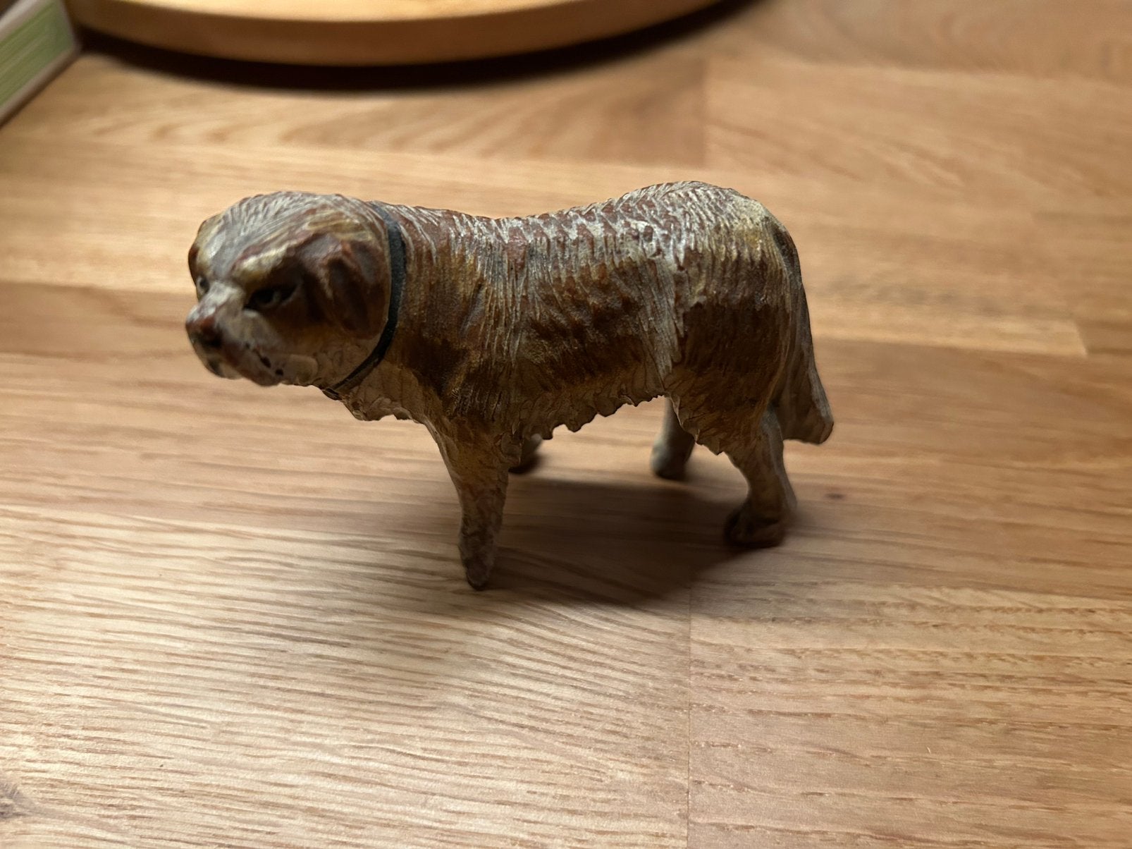 Vintage houten hond beeldje, Verzamelen, Ophalen of Verzenden, Zo goed als nieuw