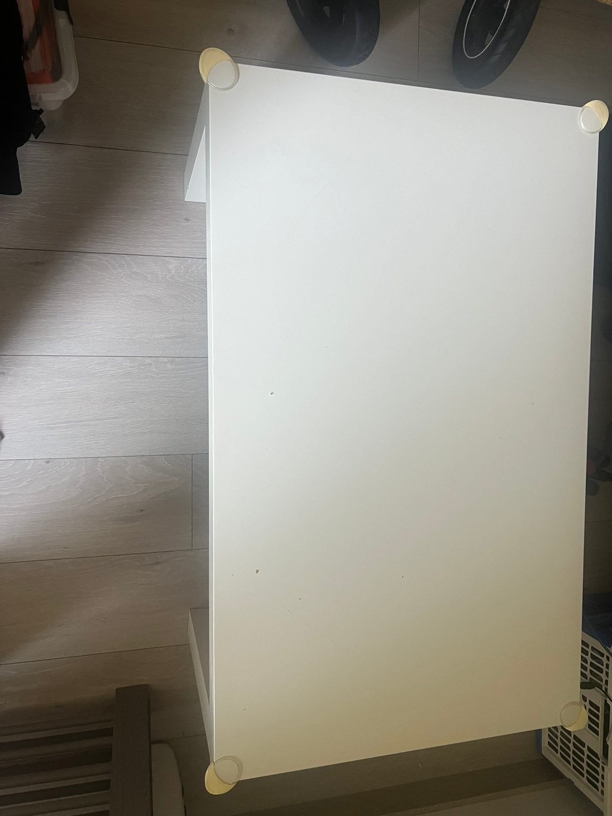 Salontafel, wit, rechthoekig, met onderplaat, Ophalen, Gebruikt