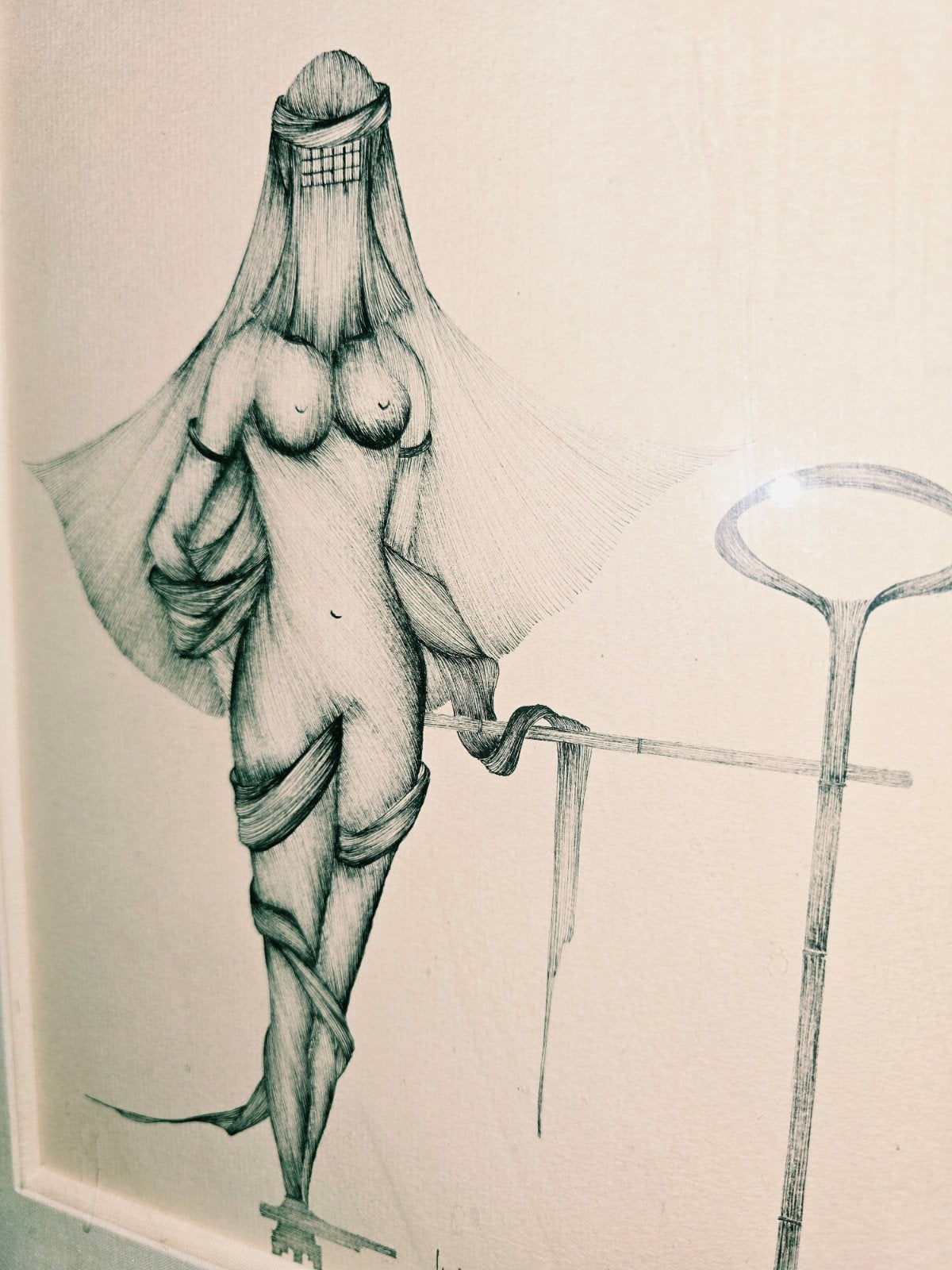 Œuvre dessin crayon femme surréaliste #Picasso#Dali #Miro, Antiquités & Art, Enlèvement ou Envoi, Dessin, Dessin au fusain, Signé