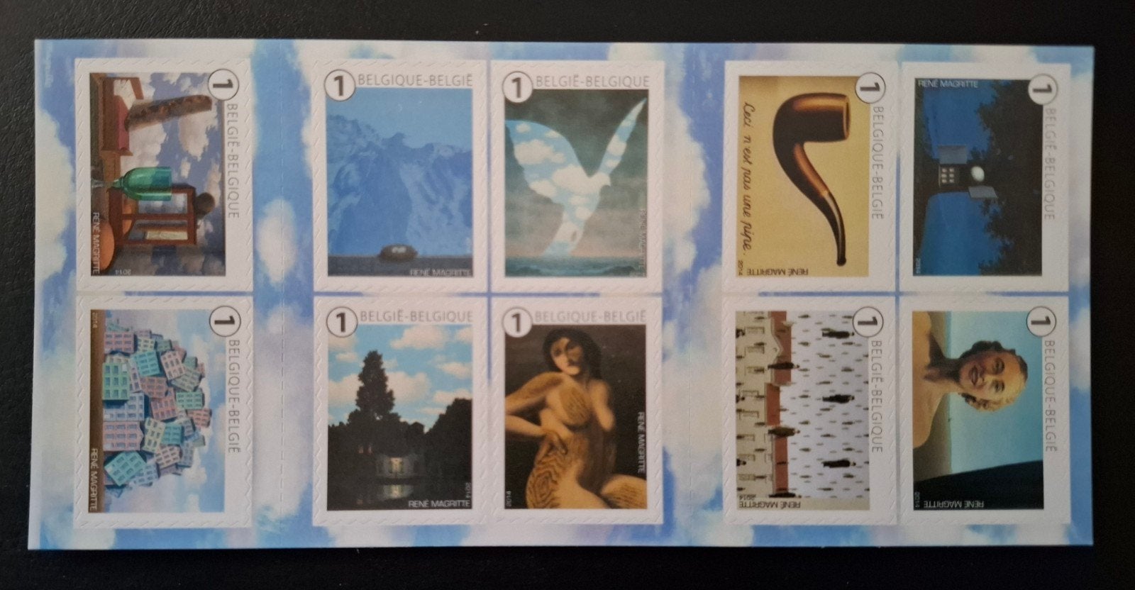 Belgique : OBP 4430/39-B147 ** René Magritte 2014., Sans timbre, Neuf, Enlèvement ou Envoi, Non oblitéré