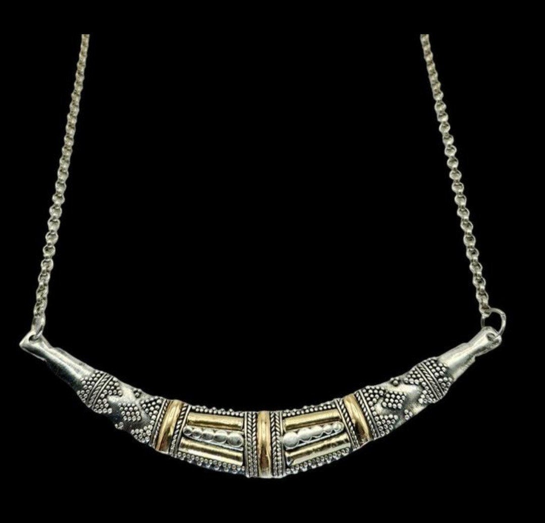 Ketting en ring in zilver 925 en goud 18k, Ophalen of Verzenden, Goud, Hanger