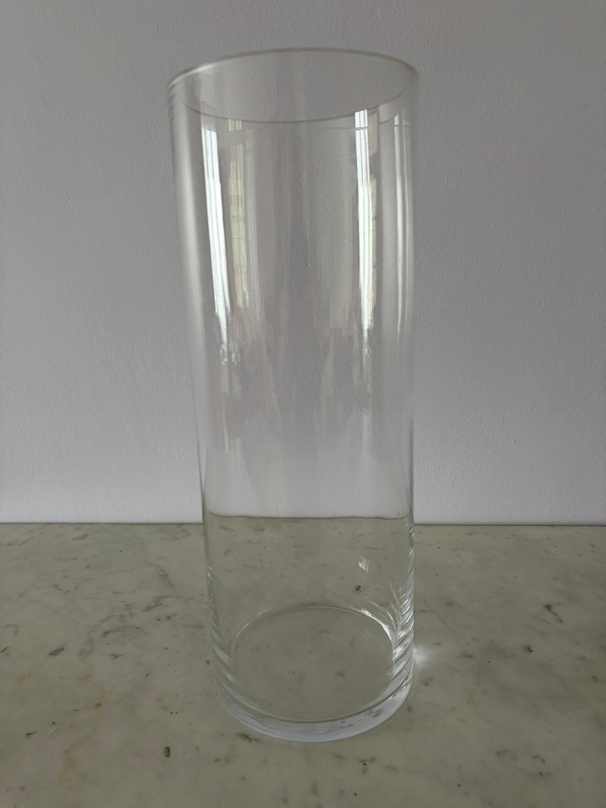 Hoge glazen vaas, Ophalen, Zo goed als nieuw, Glas
