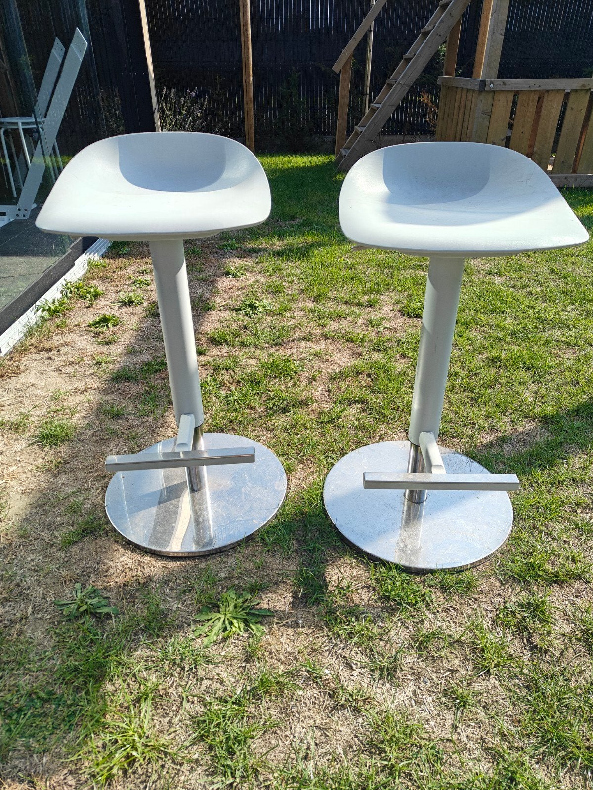 barkruk x2, 2 krukken, Ophalen, Gebruikt, Kunststof