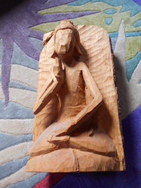 bloc de bois massif, Bouddha, spécial, Antiquités & Art, Enlèvement ou Envoi