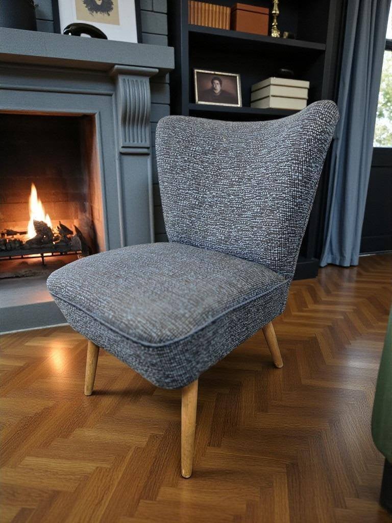 Vintage cocktailstoel / fauteuil / clubzetel, Antiek en Kunst, Ophalen