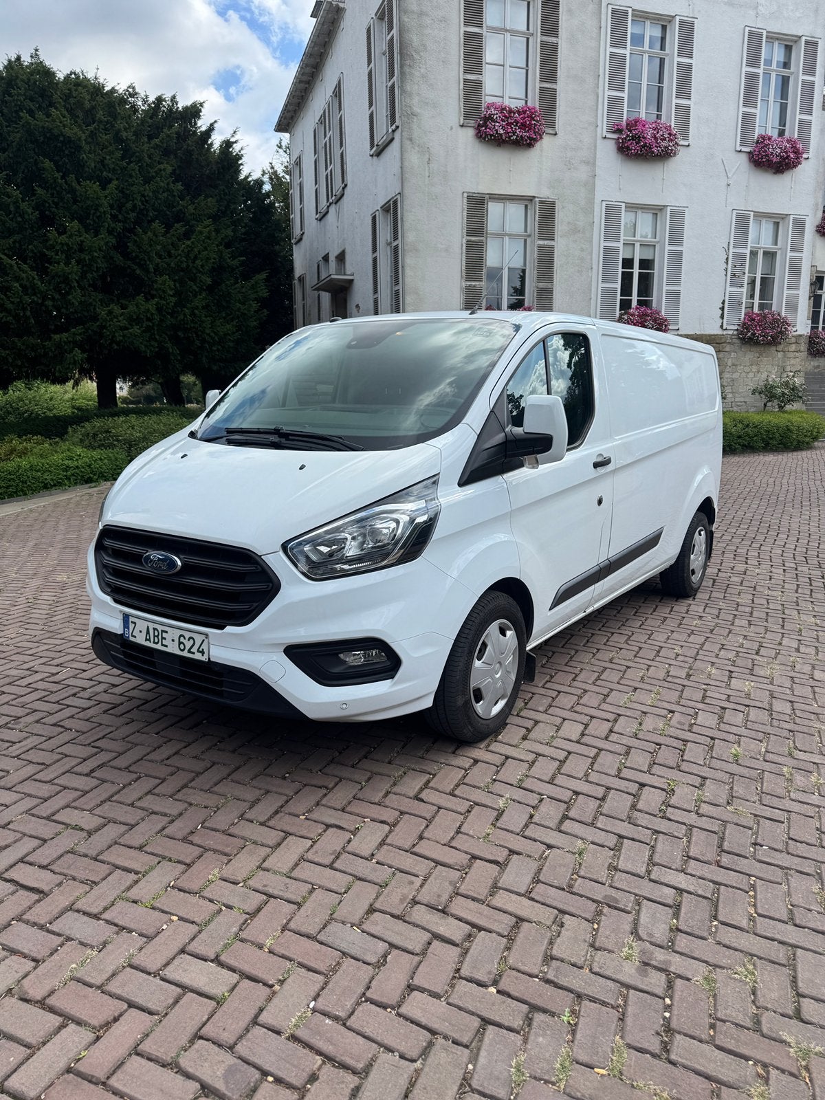 Ford Custom L2 2.0TDCI 130pk 2019 euro6, Auto's, Stof, 4 cilinders, Wit, Ford