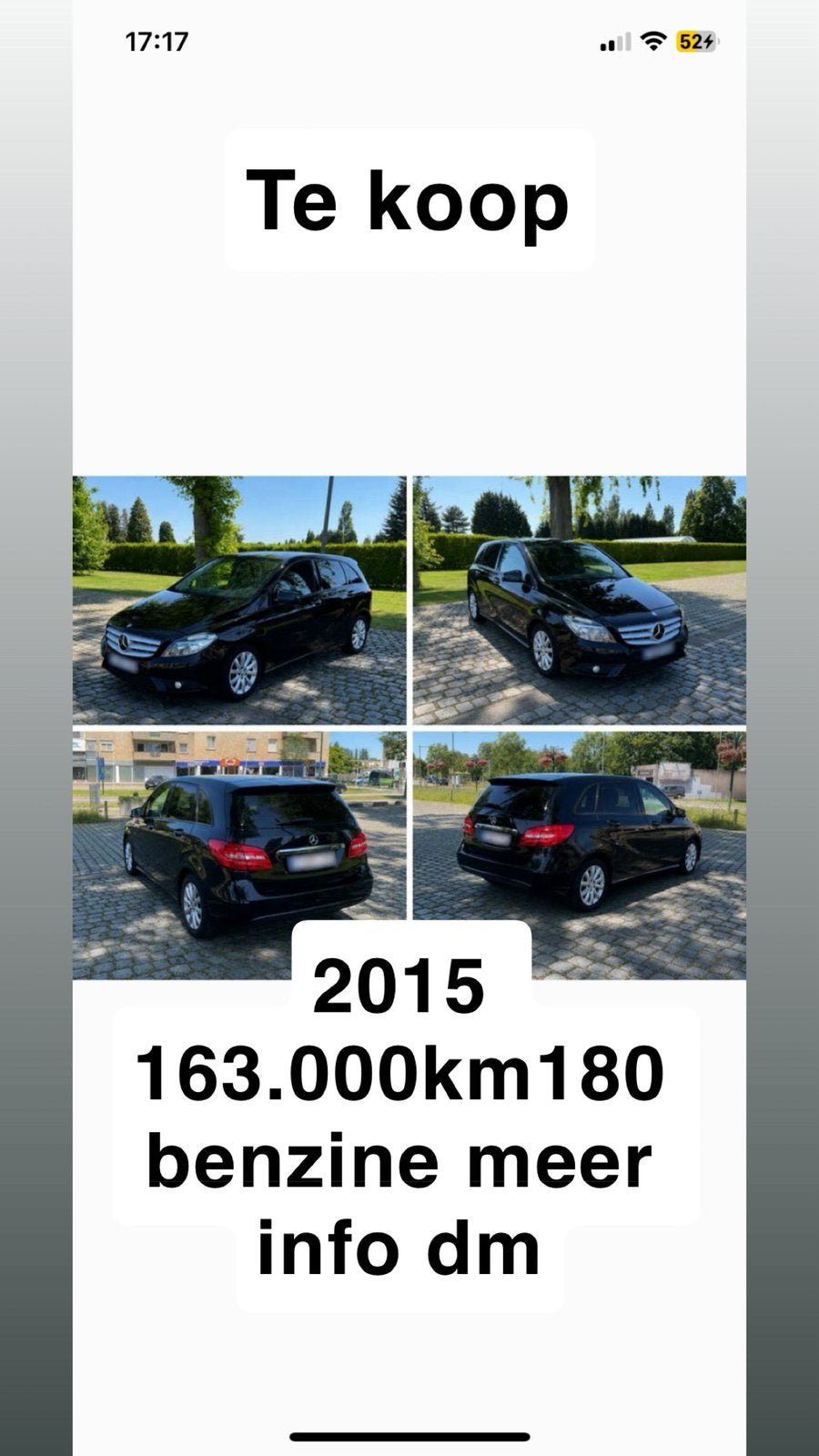B180, Particulier, B-Klasse, Te koop, Benzine