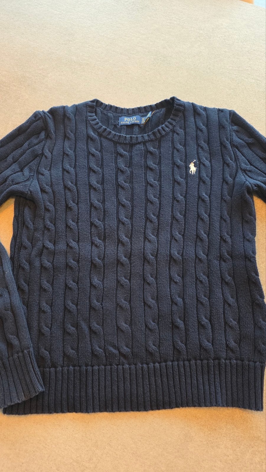 Donkerblauwe trui polo ralph lauren maat XS, Polo ralph lauren, Blauw, Ophalen of Verzenden, Zo goed als nieuw