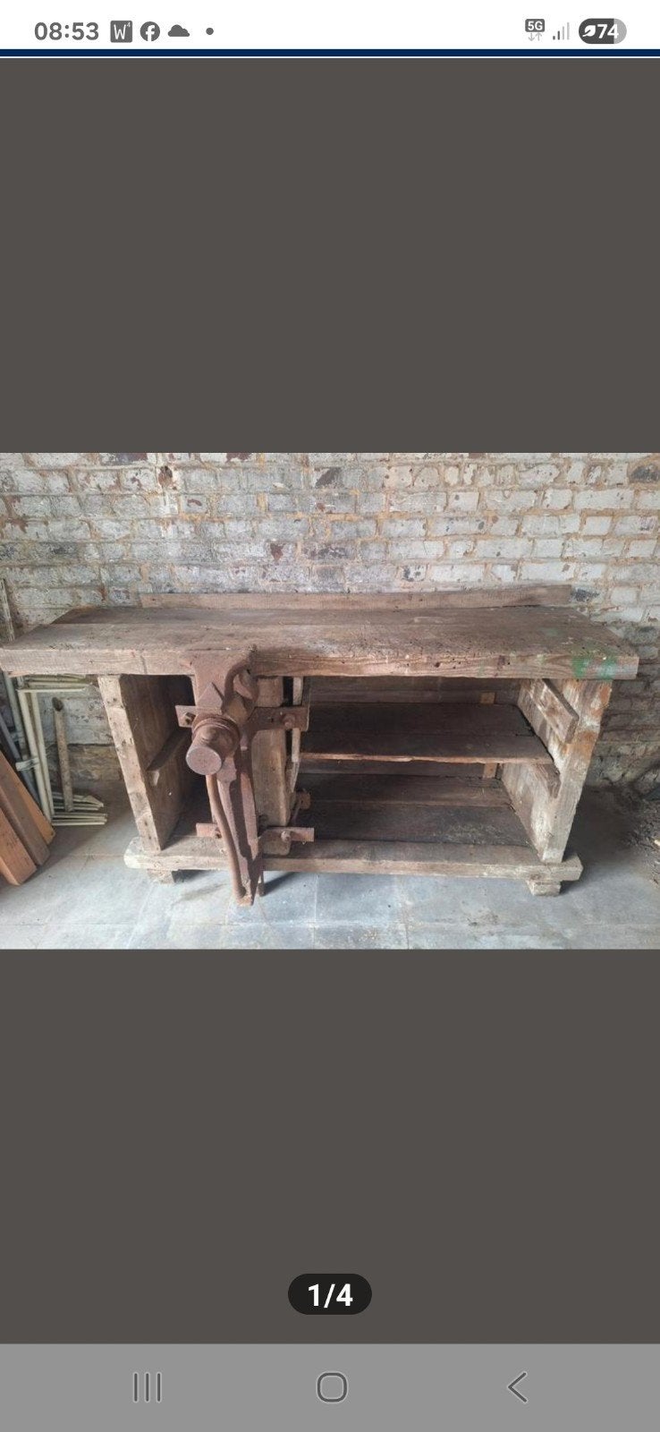 Établi en bois avec étau, Bricolage & Construction, Enlèvement