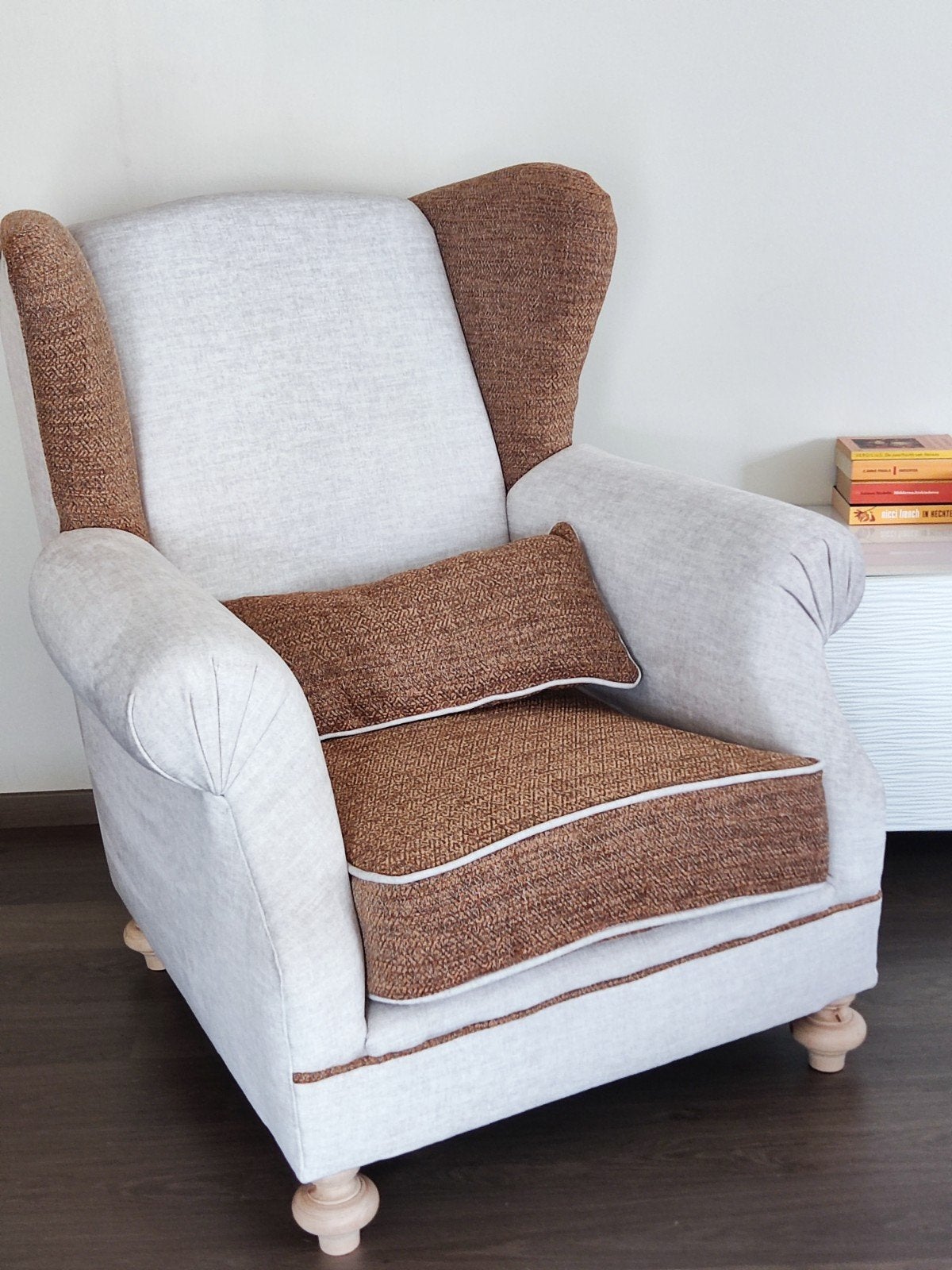 Chaise Bergère - entièrement redessinée, 100 à 125 cm, Engels Cottage Landelijk, Comme neuf, Enlèvement