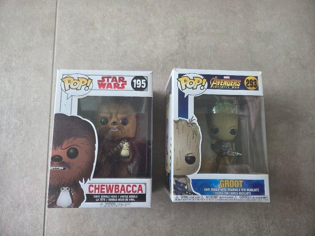funco pop chewbacca en groot, Ophalen of Verzenden, Zo goed als nieuw, Pop