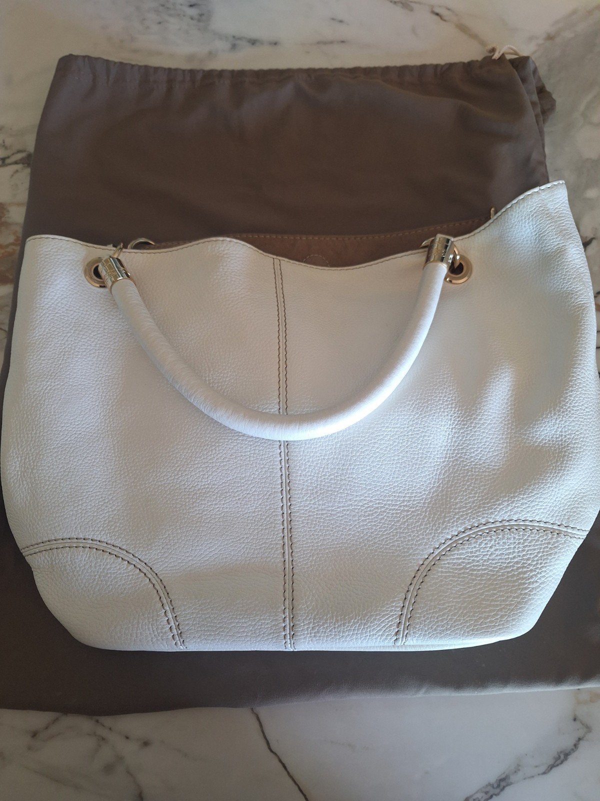 lancel french flair, Ophalen of Verzenden, Gebruikt, Wit, Schoudertasje