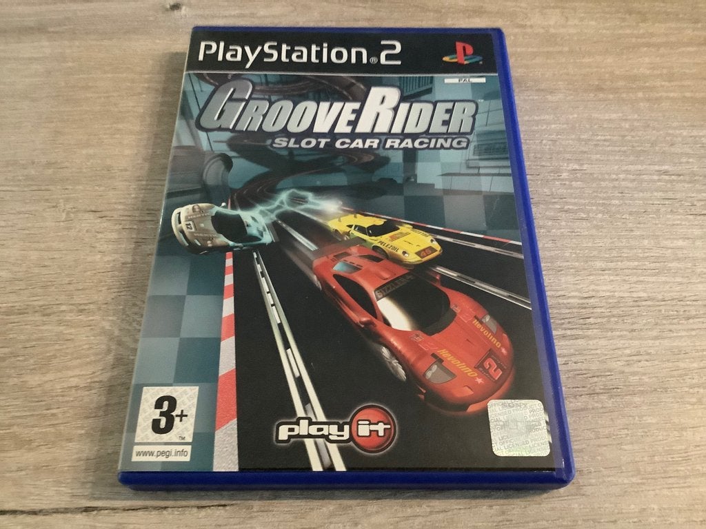 Playstation 2 Groove Rider slot car racing game (2004), Gebruikt, Racen en Vliegen, 2 spelers, Eén computer